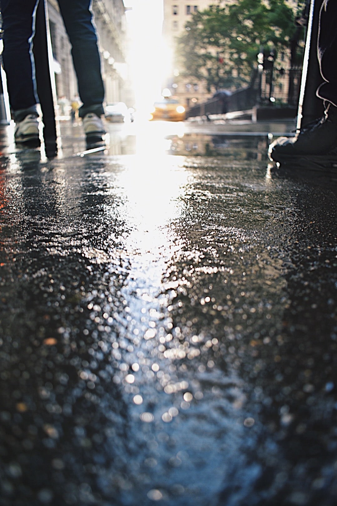 a photo I took of the sidewalk as a thunderstorm passed, downtown NYC