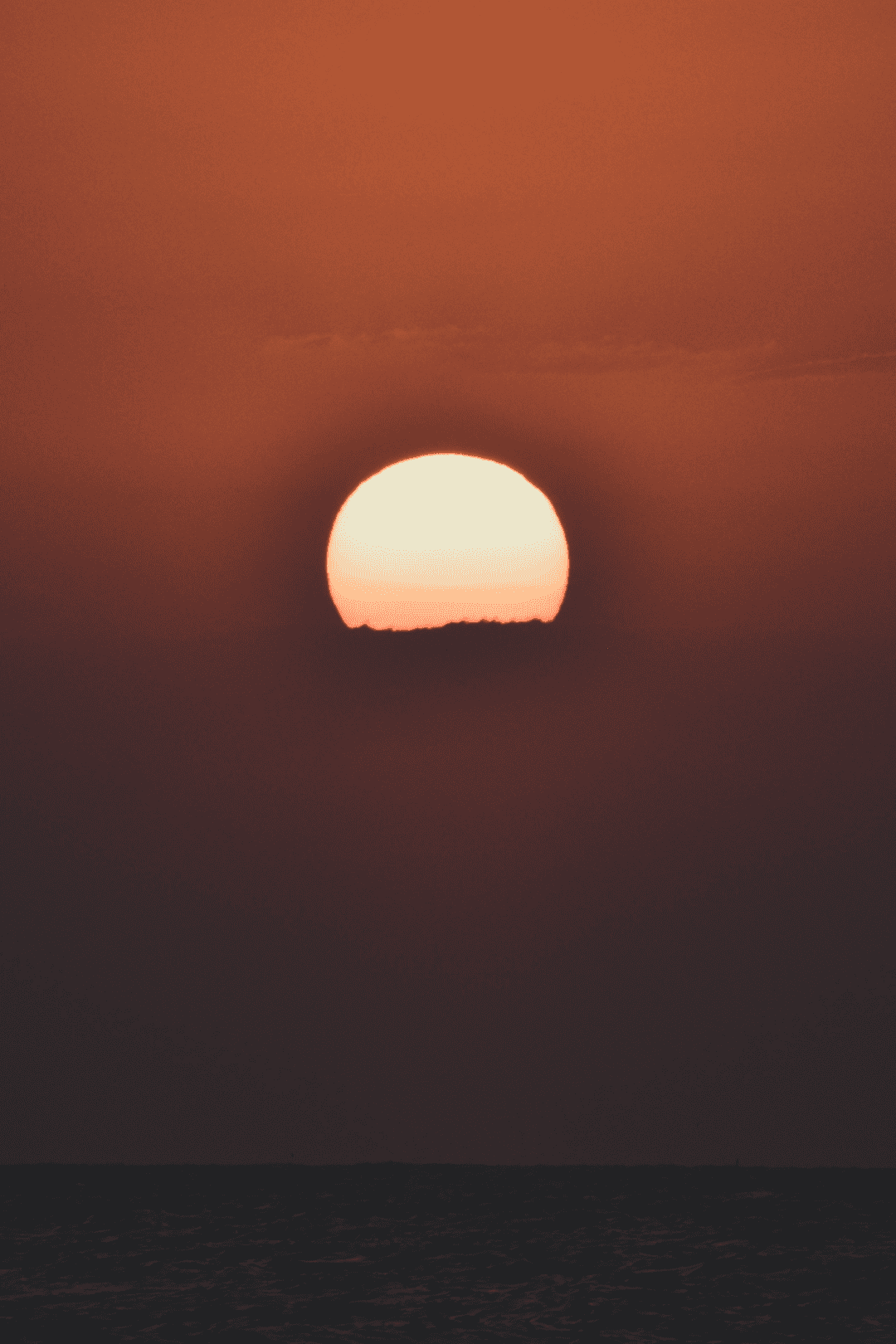 a photo I took of the Sun rising over the Red Sea in Hurghada, Egypt